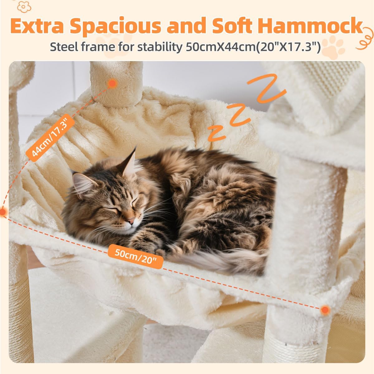 Taoqimiao Cat Tree 71-Inch, Cat Tower for Indoor Cats Large Adult, Multi-Level Large Cat Condo, 8