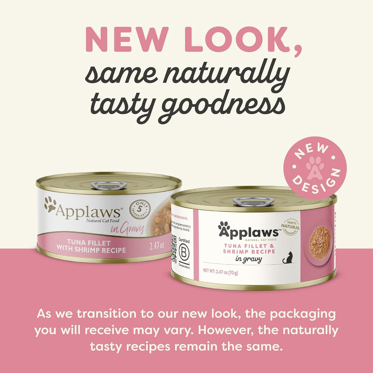 Applaws Natural Wet Cat Food in Gravy, Limited Ingredient Canned Wet Cat Food, No Additives, Made