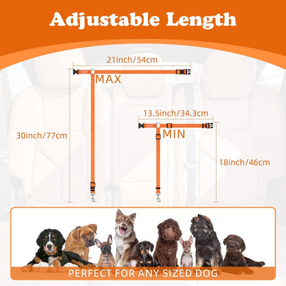 BWOGUE Pet Dog Cat Seat Belts, Car Headrest Restraint Adjustable Safety Leads Vehicle Seatbelt