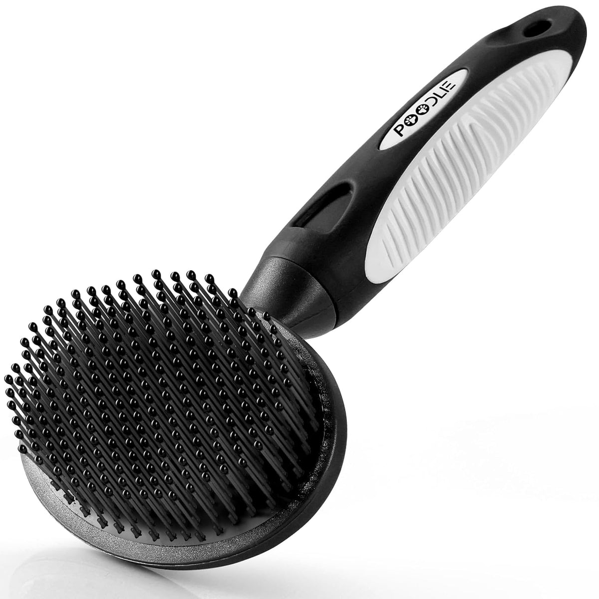 Round Bristle Pet Brush for Dogs and Cats - Soft Dog Brush for Grooming Short or Long Hair - Gentle