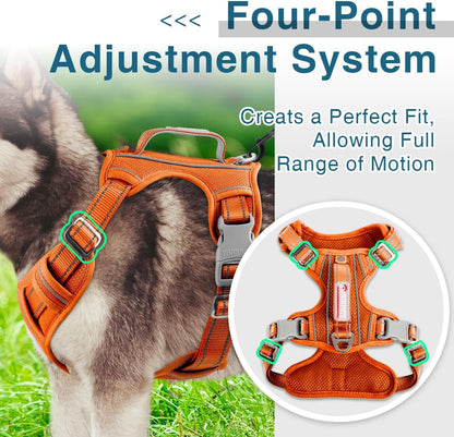 BARKBAY Dog Harness No Pull with ID Tag Pocket - Heavy Duty, Reflective, Easy Control for Large
