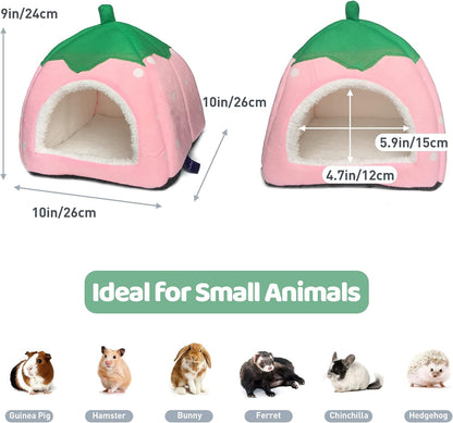 Guinea Pig Hideout Bed Rabbit House Cave Accessories Cozy Hide-Out for Bunny Hedgehog Ferret