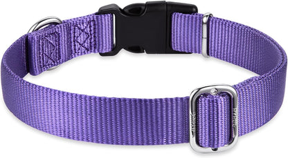 Hyhug Pets Solid Color Classic Regular Soft Nylon Basic Collar for Medium Breeds Dogs, Unique