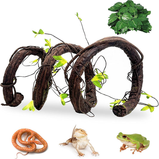 VCEPJH Extra Large Reptile Vines Thick Terrarium Plants 78 Inches Long Flexible Climbing Branch
