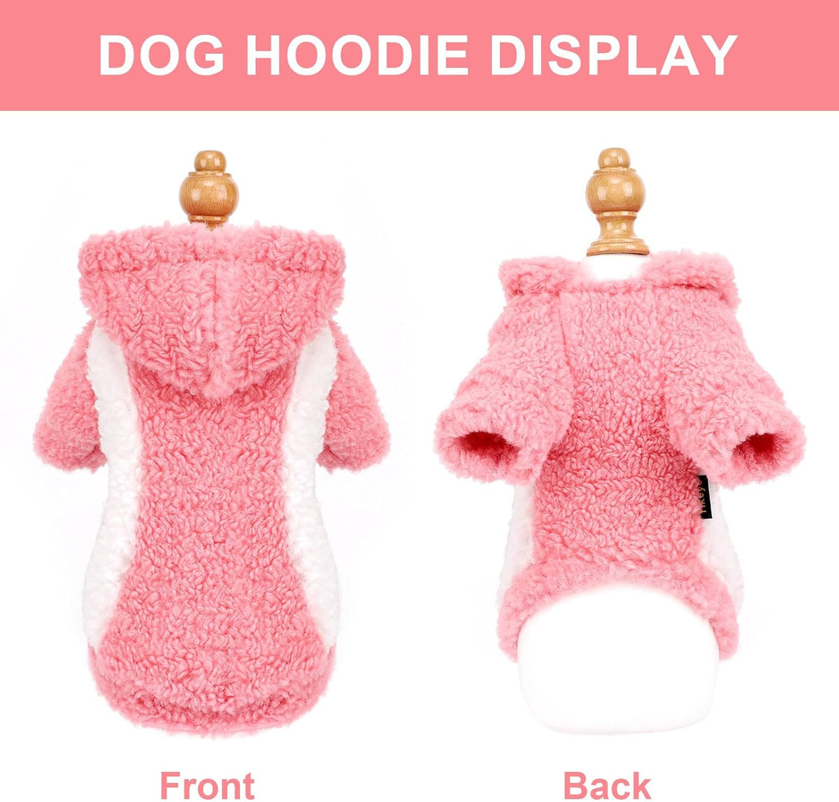 YIKEYO Dog Hoodie Pet Clothes Sweater with Hat Soft and Warm Cold Weather for Small Patchwork