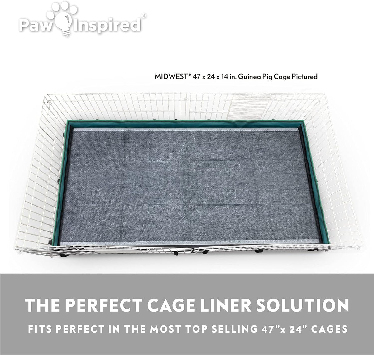 Paw Inspired Disposable Guinea Pig Cage Liners | Bamboo Charcoal Odor Controlling | Super Absorbent