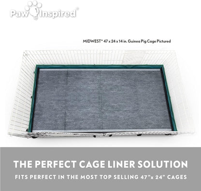 Paw Inspired Disposable Guinea Pig Cage Liners | Bamboo Charcoal Odor Controlling | Super Absorbent