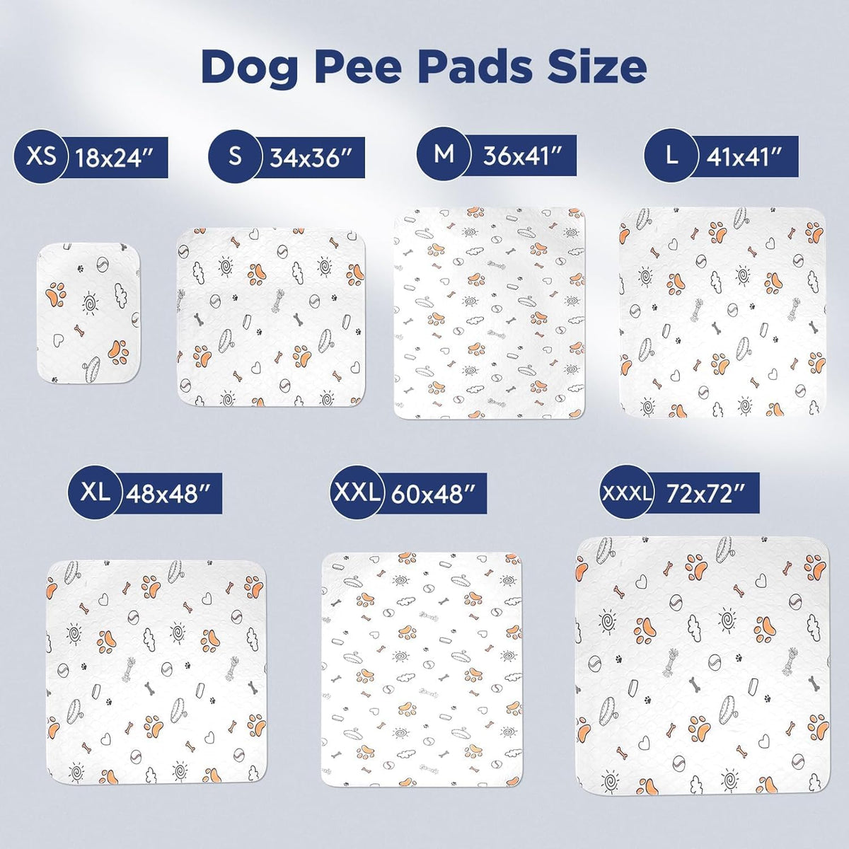 Washable Pee Pads for Dogs, 2 Pack Large 34"x36" Super Absorbent Reusable Puppy Pads Pet Training