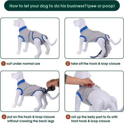Kuoser Recovery Suit for Dogs Cats After Surgery, Professional Pet Recovery Shirt Dog Abdominal