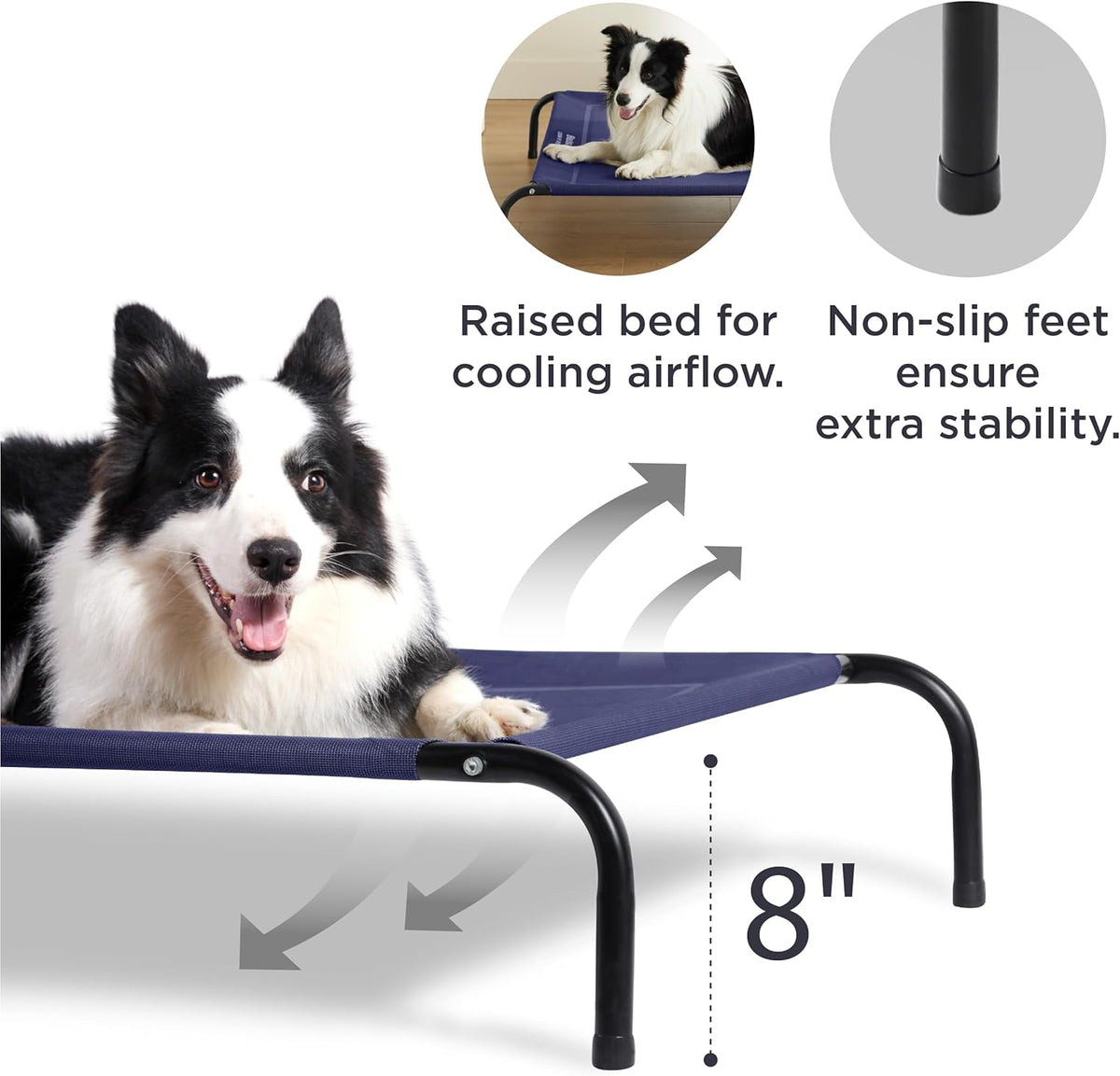 Bedsure Outdoor Elevated Dog Bed Large Sized Dog, Portable Indoor & Outdoor Cooling Raised Cot Pet