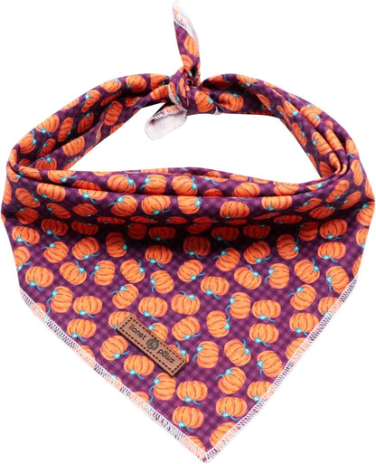 Lionet Paws Halloween Dog Bandana for Small Medium Large Dogs, Cat Dogs Kerchief Triangle Bibs