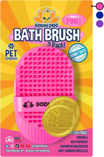 Bodhi Dog Shampoo Brush - Pet Grooming & Bath Supplies for Dogs and Cats - Bath Brush for Long &