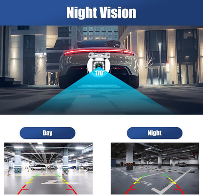 Car Backup Camera Rear View Camera 12-LED Night Vision Waterproof Reverse Camera 170° Wide View