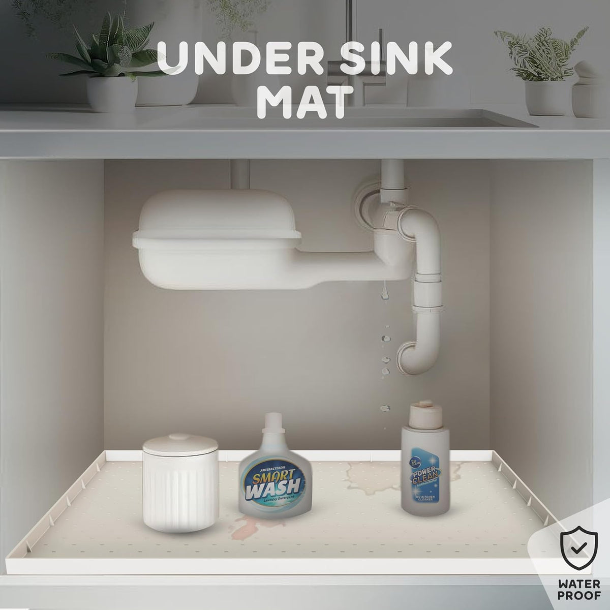 32x24x1” XL Dog Food Mat - All Purpose Under Sink Liner, Washer and Dryer Covers for The Top