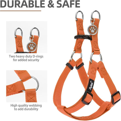 PUPTECK No Pull Dog Harness Soft Adjustable Basic Nylon Step in Puppy Vest Outdoor Walking with ID