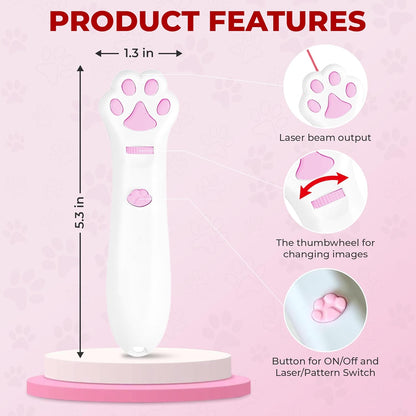 O'ANTOO Cat Toy - Dog Toy | Wall Image Projector | Indoor Interactive Cat Toy with 5 Different