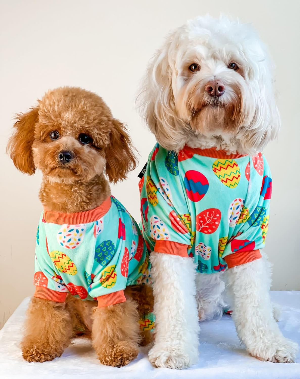 Fitwarm Easter Egg Dog Pajamas, Holiday Dog Clothes for Small Dogs Girl Boy, Pet Easter Outfit