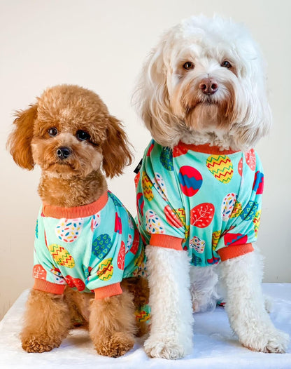 Fitwarm Easter Egg Dog Pajamas, Holiday Dog Clothes for Small Dogs Girl Boy, Pet Easter Outfit
