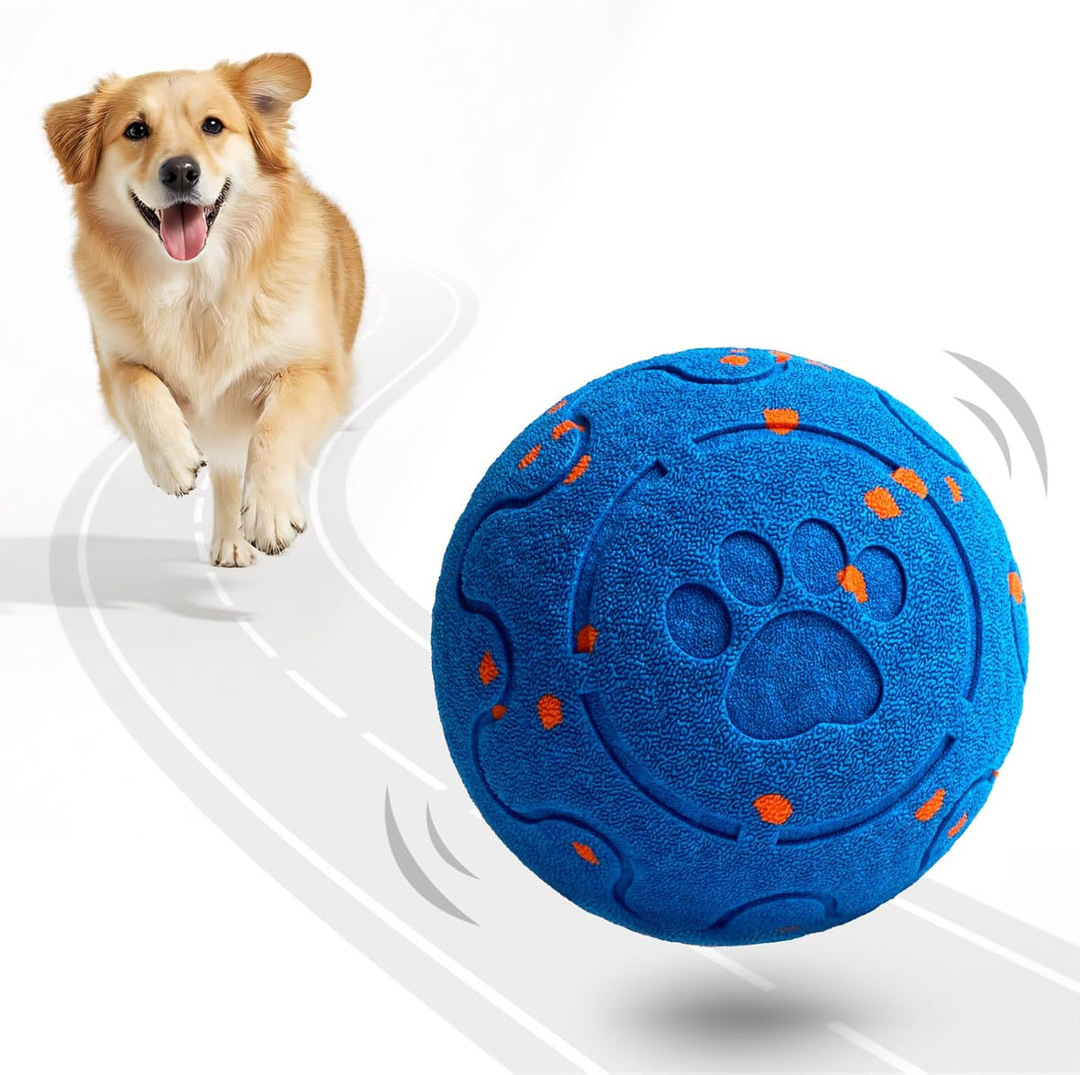 Dog Balls: Interactive Dog Ball Auto Rolling - Interactive Dog Toys for Aggressive Chewers - Bouncy
