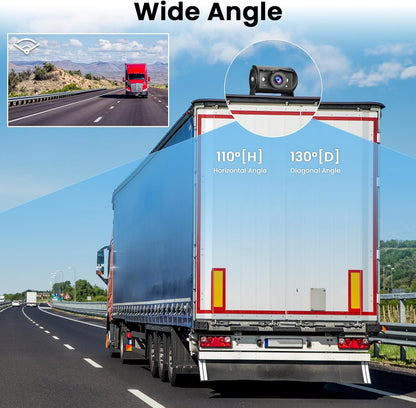 Hikity Dual Backup Camera Monitor Kit, 7'' 1080P RV Reverse Camera System for Trucks, SUV, Bus