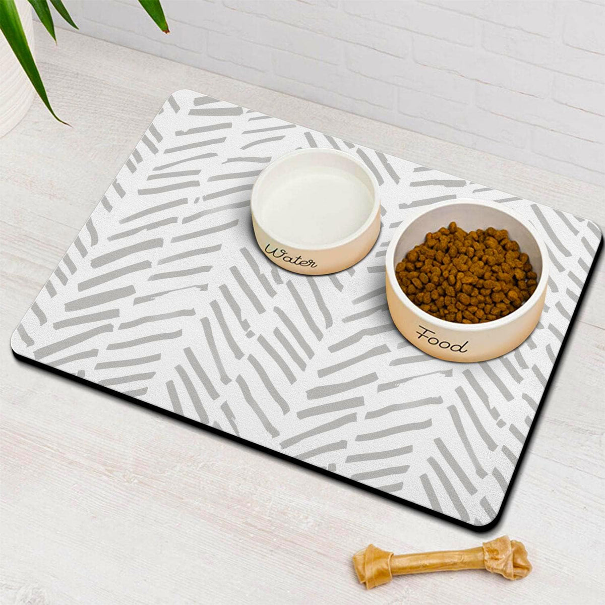 Dog Food Mats for Floors Absorbent, Pet Cat Food Mat - Quick Dry Dog Bowl Mats for Food and Water