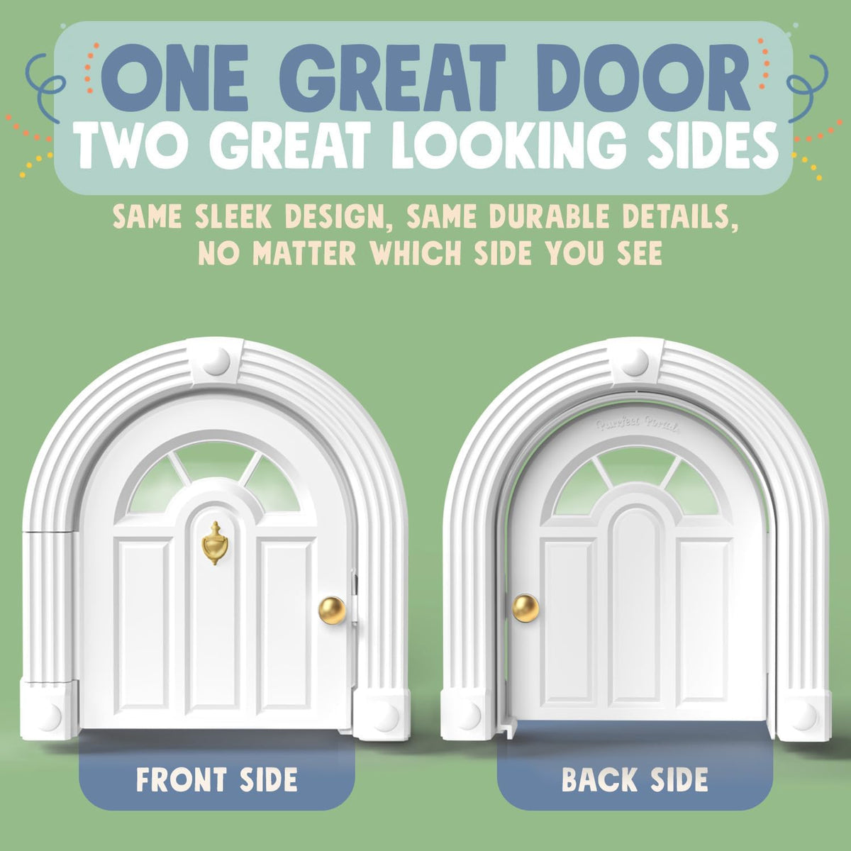 Meow Manor® Cat Door Interior Door - No-Flap, Interior Cat Door for Cats Up to 20 lbs, Easy DIY