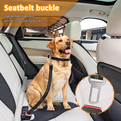 Removable Dog Seat Belt Harness for Car, 3 in 1 Pet Dog Car Seatbelt Leash, Retractable Restraint