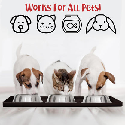 DogBuddy Dog Food Mat – Waterproof Dog Bowl Mat for Food and Water, Silicone Pet Feeding Mats for