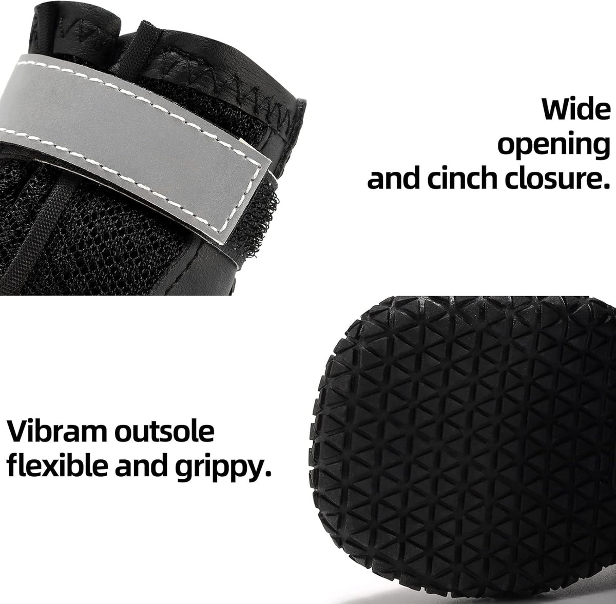 Hcpet Dog Boots for Large Dogs, Dog Shoes for Hot Pavement Winter Snow, Paw Protector Dog Booties