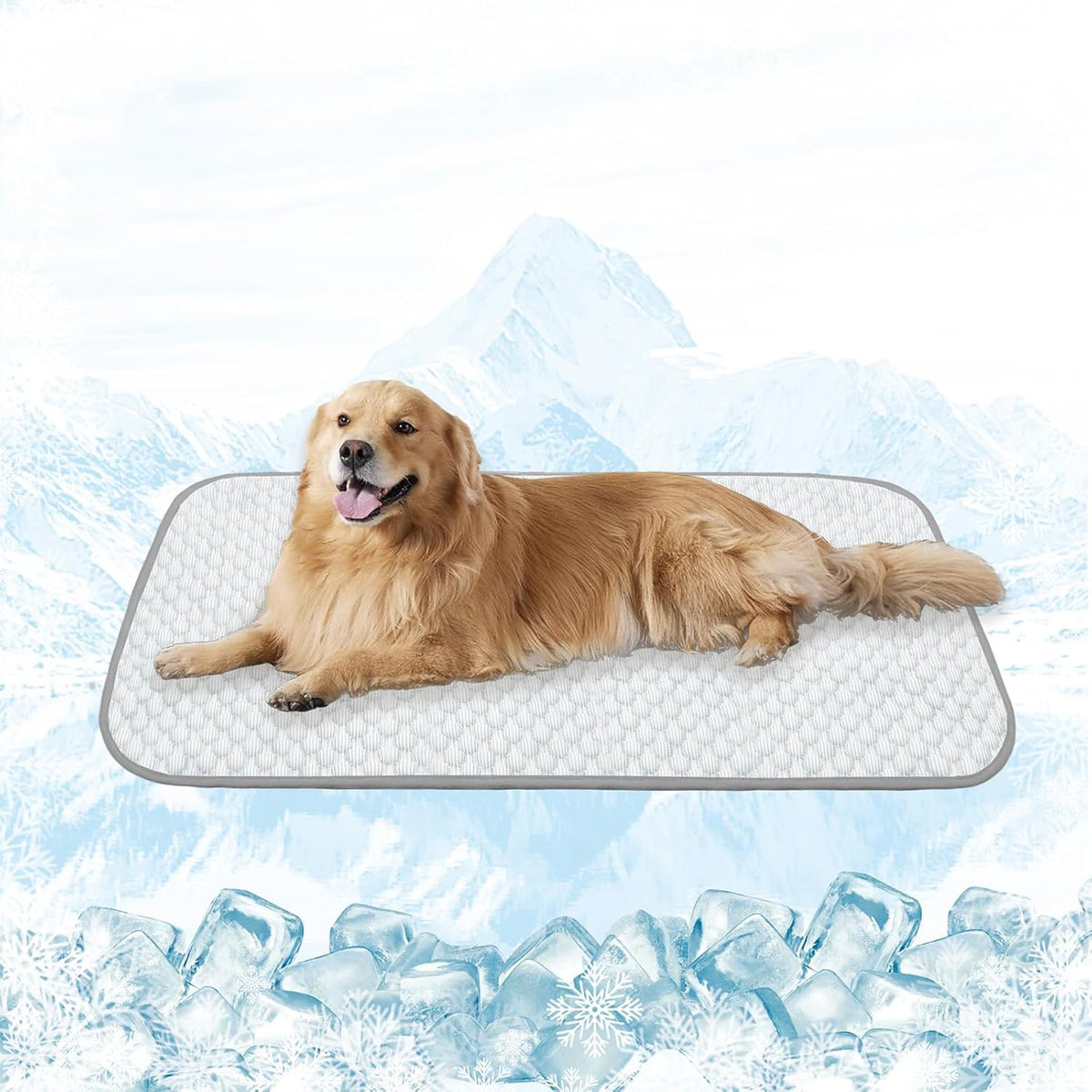 MICROCOSMOS Pet Cooling Mat & Sleeping Pad- Breathable Bubble Surface, EZ Clean. Keep Cooling for
