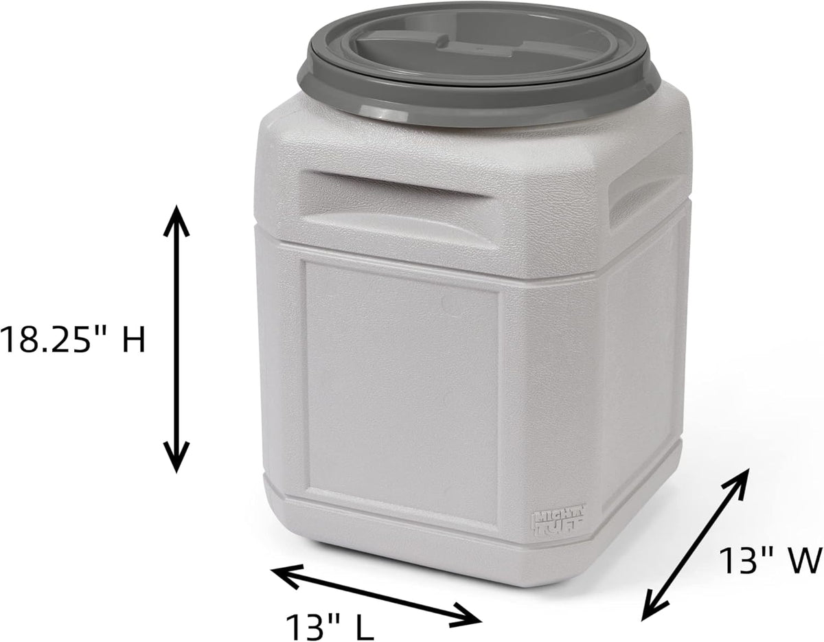 Mighty Tuff Airtight Dog Food Storage Container – 10 Gal, up to 40 lb Capacity – Cat and Dog Food