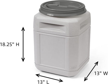 Mighty Tuff Airtight Dog Food Storage Container – 10 Gal, up to 40 lb Capacity – Cat and Dog Food