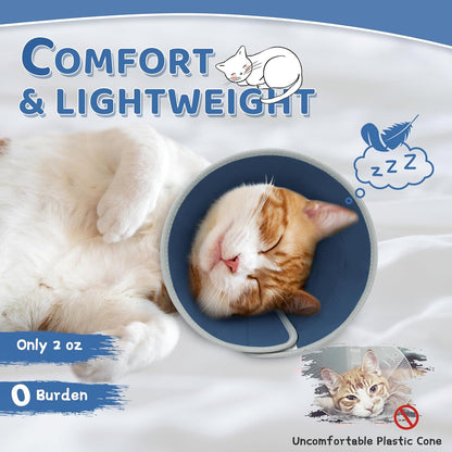 Cat Cone Collar Soft to Stop Licking, Adjustable, Foldable Lightweight Kitten Cones After Surgery