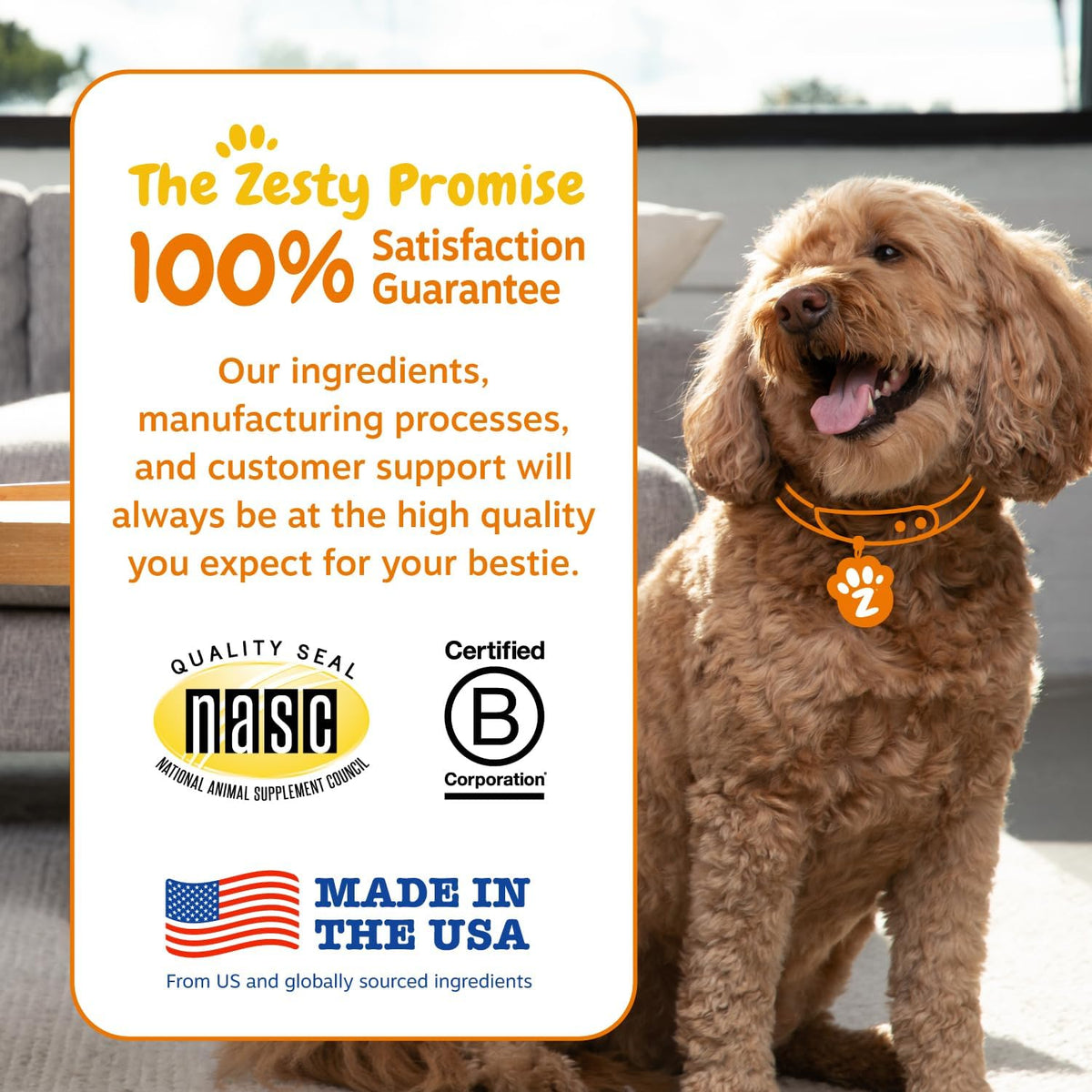 Zesty Paws Probiotics for Dogs, Digestive Enzymes Gut Flora, Digestive Health, Diarrhea & Bowel