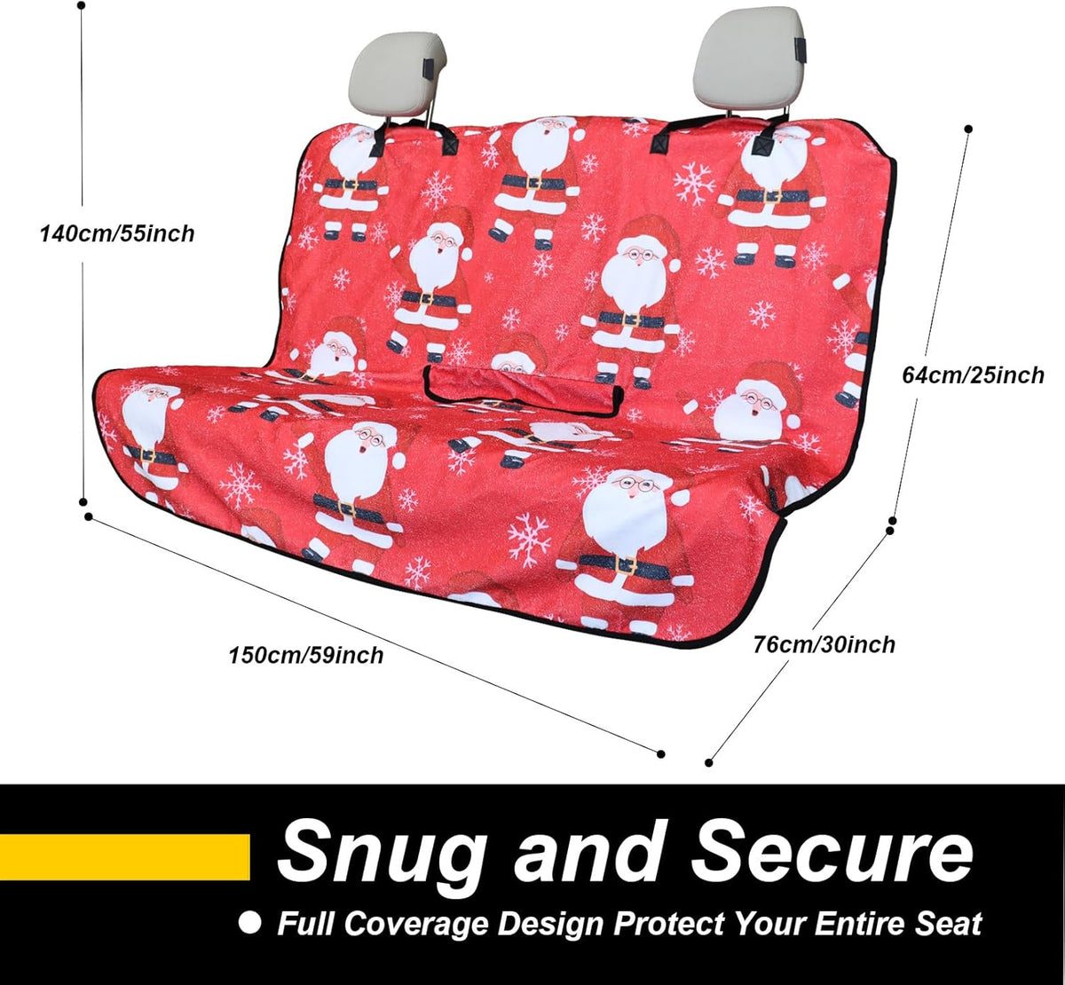 Back Seat Cover for Car Trucks Van SUV,Waterproof Rear Bench Towel Seat Covers for Dogs and