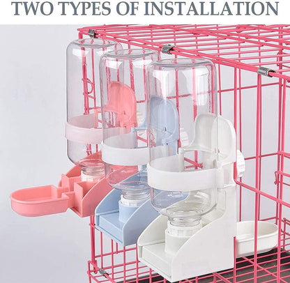 kathson 2PCS Rabbit Water Bottle, 17oz Hanging Water Fountain Automatic Dispenser No Leak