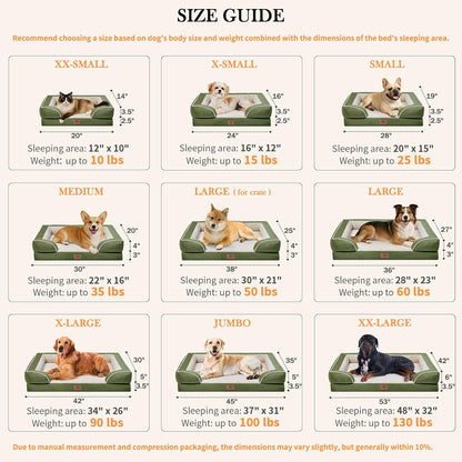 Comfort Expression Waterproof Dog Beds for Large Dogs, Orthopedic Large Breed Dog Beds, Comfy Pet
