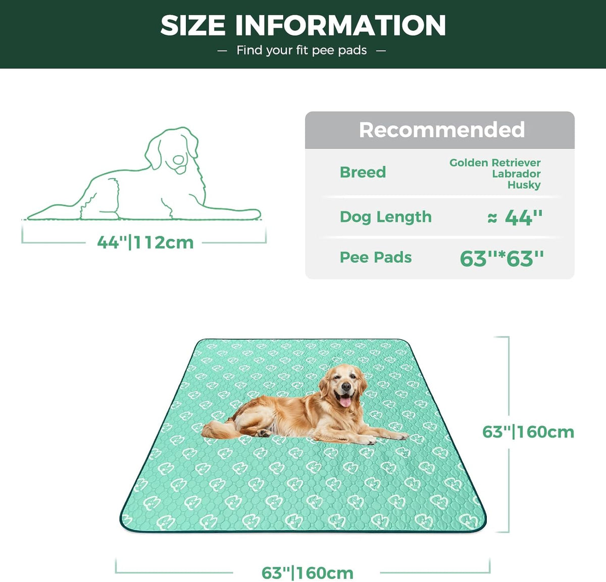 FXW Washable Pee Pads for Dogs, Puppy Pads with Super Absorbent, Specifically Designed for FXW
