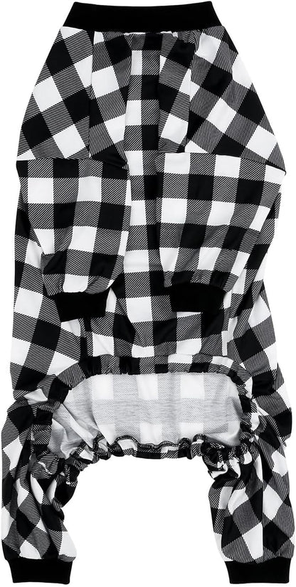 HDE Dog Pajamas One Piece Jammies Jumpsuit Pet Clothes Outfit Stretchy Lightweight Comfy Shirt Pjs