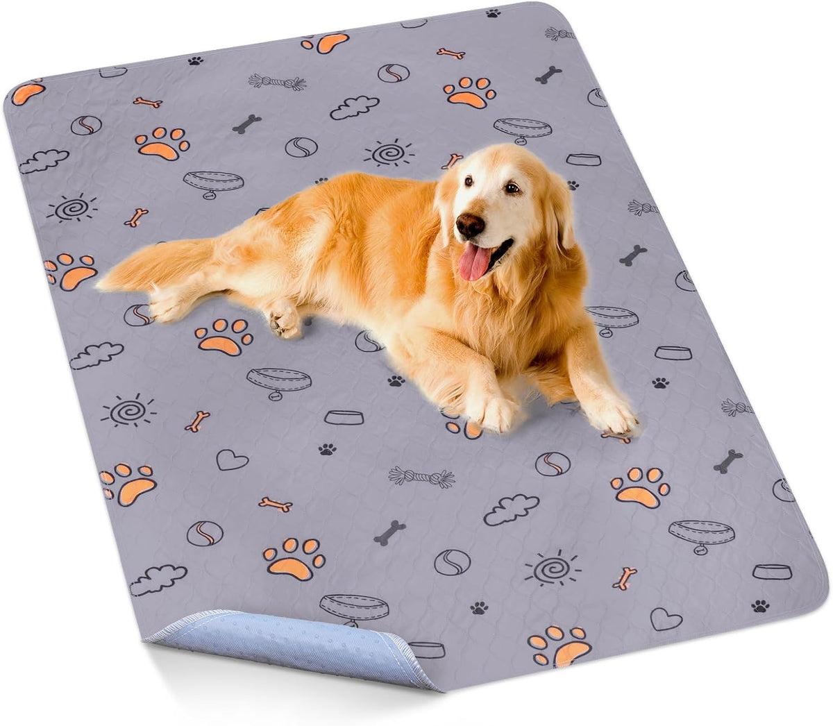 Washable Pee Pads for Dogs, Extra Large 60"x48" Super Absorbent Reusable Training Dog Pads, 100%