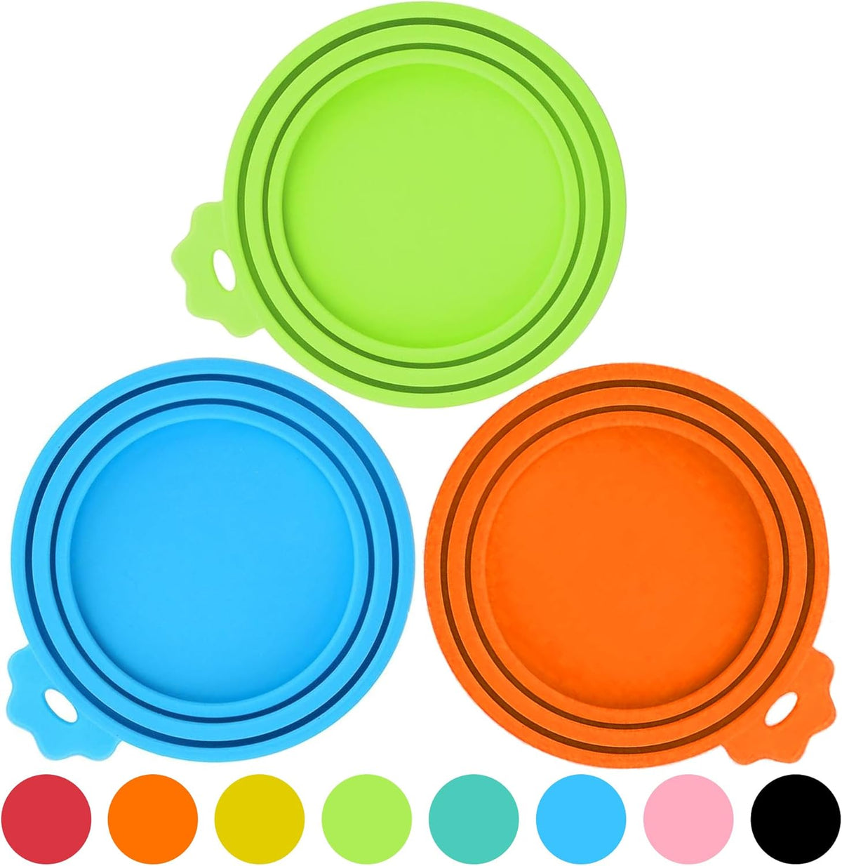 3 Pack Pet Food Can Covers, Silicone Universal Can Lids for Dog & Cat Food, BPA Free, One Fit Most