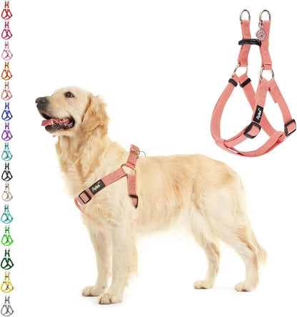 PUPTECK No Pull Dog Harness Soft Adjustable Basic Nylon Step in Puppy Vest Outdoor Walking with ID
