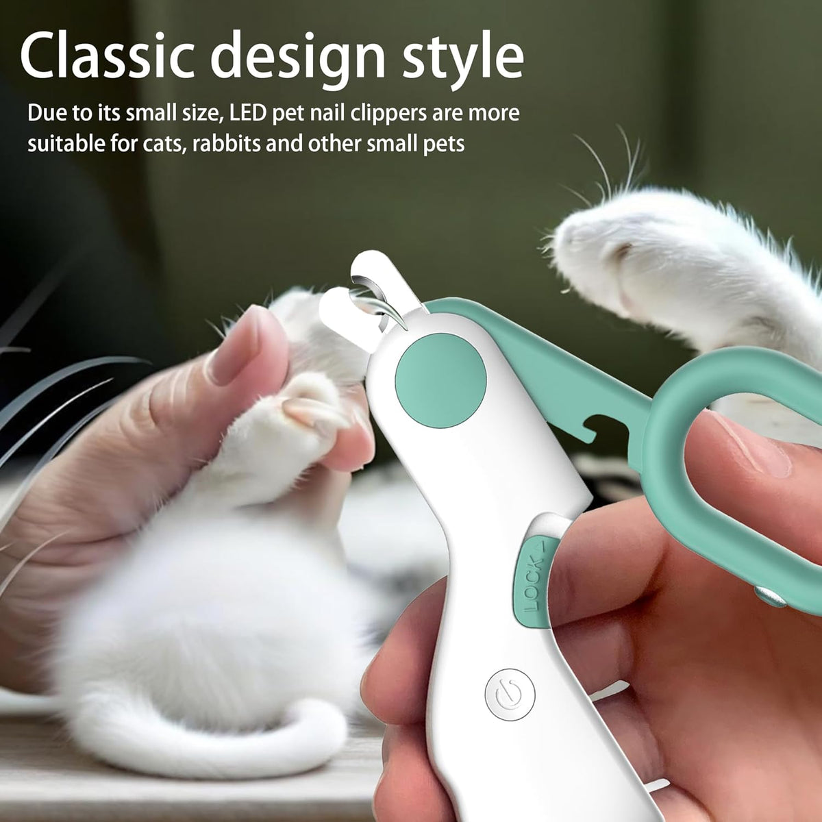 Pet Nail Clippers with LED Lights cat Nail Clippers for Indoor Cats Nail Trimmer Clippers for Small