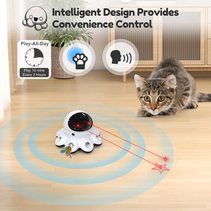 ORSDA Cat Laser Toy, 2-in-1 Interactive Automatic Motion Activated Moving 8 Holes Whack A Mole