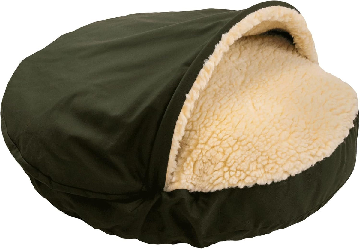 Snoozer Cozy Cave Dog Bed - Indoor Dog Bed with Cover Cave, Covered Calming Burrow for Medium &