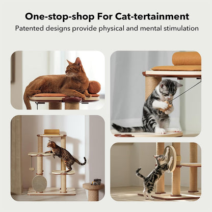 PETLIBRO Infinity Cat Tree Tower for Indoor Cats, Modular Design with Cat Bed, Toy, Felt Pads