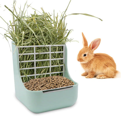 Litewoo Rabbit Hay Feeder Food Bowl Feeding Rack for Small Animal Guinea Pig Chinchilla Bunny Cage