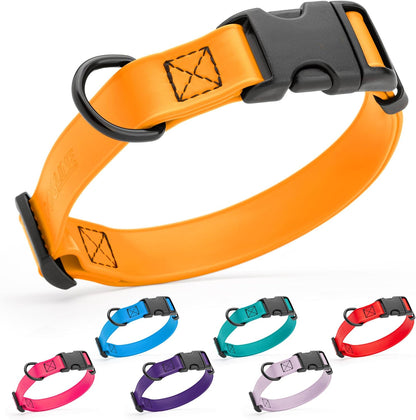 Dogline Biothane Waterproof Dog Collar with Quick Release Buckle Strong Coated Nylon Webbing with