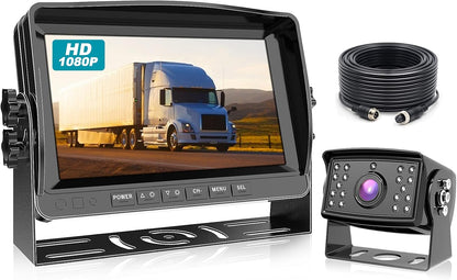 Fookoo ??HD Backup Camera System Kit, 9" 1080P Reversing Monitor+IP69 Waterproof Rear View Camera