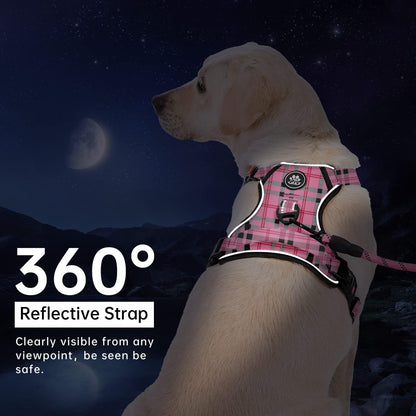 IVY&LANE No Pull Dog Harness with Leash Set, Reflective No Choke Pet Vest,Adjustable Oxford Dog